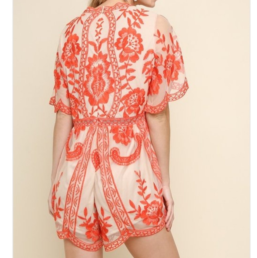 Last 1! SALE π Md Umgee Canyon Clay Floral Romper - Picture 3 of 8